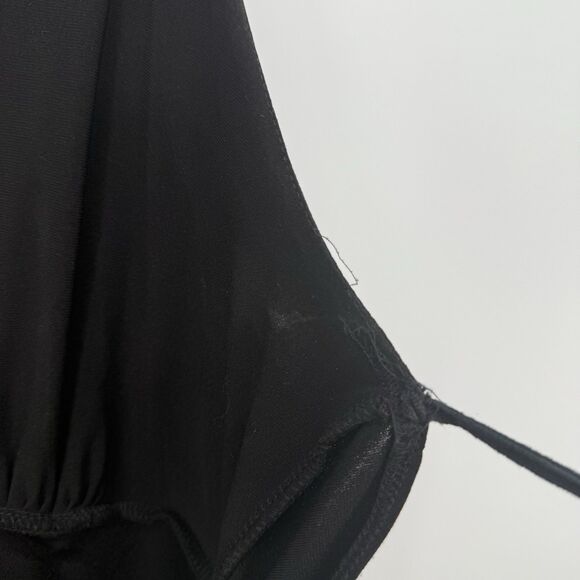 Taboo Vintage Black Y2k Halter Dress Asymmetrical Size 2XL Formal - Picture 9 of 14